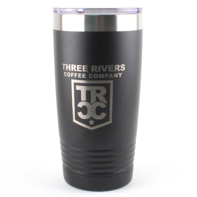 Three Rivers Coffee Company 20oz Stainless Steel Tumbler with TRCC logo